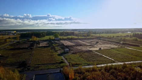 new construction site of the house plots being prepared for working site