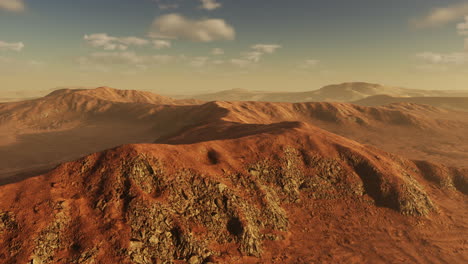 panorama de dunas y montañas rojas