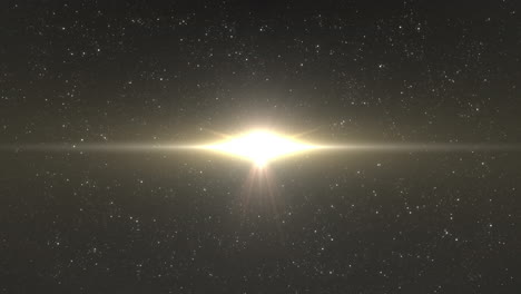 animación de puntos de luz en movimiento y estrellas sobre fondo negro