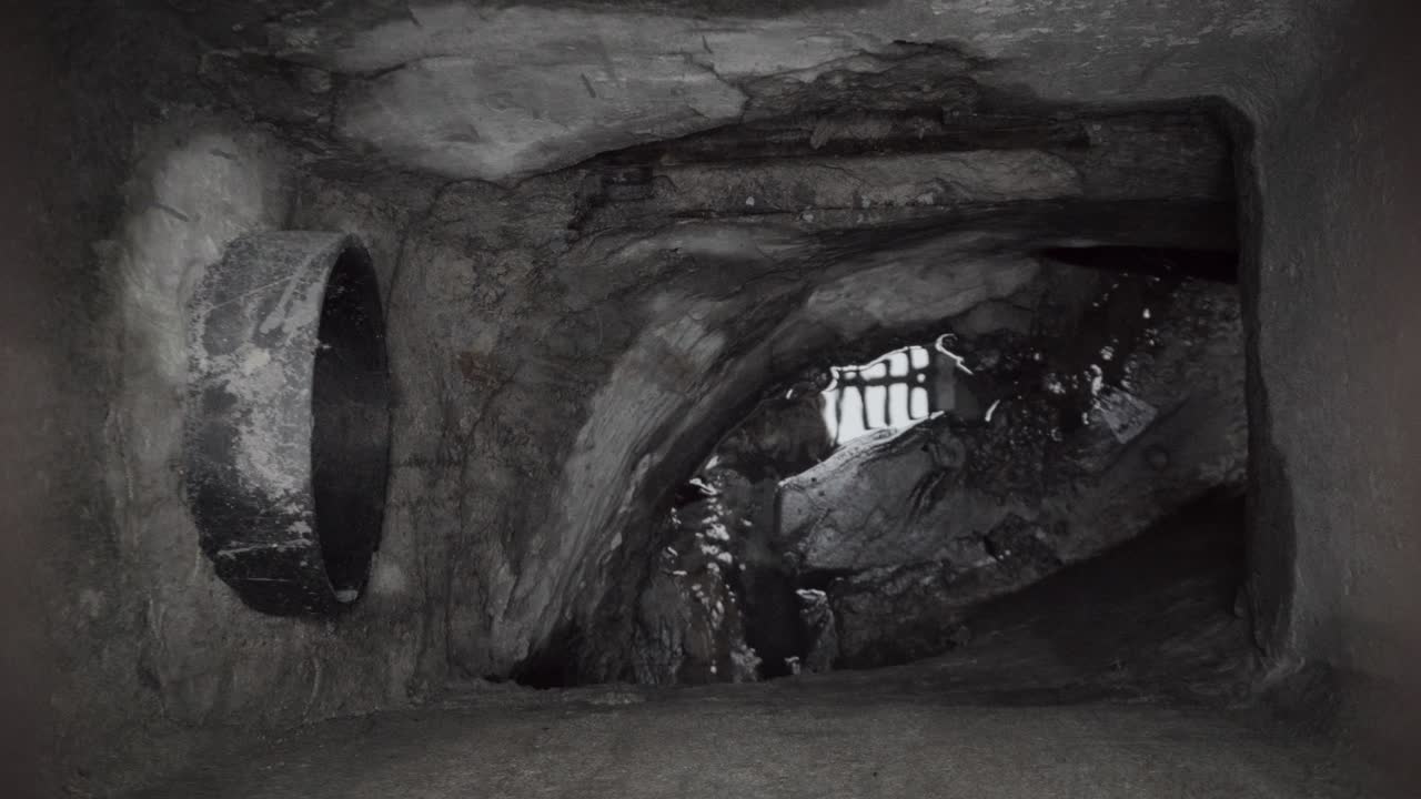 폐수 흐름은 배수 하수 시스템에 있습니다.