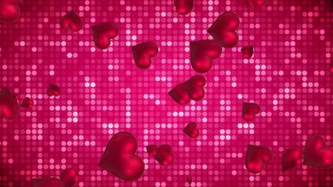 floating hearts with a sequenced background