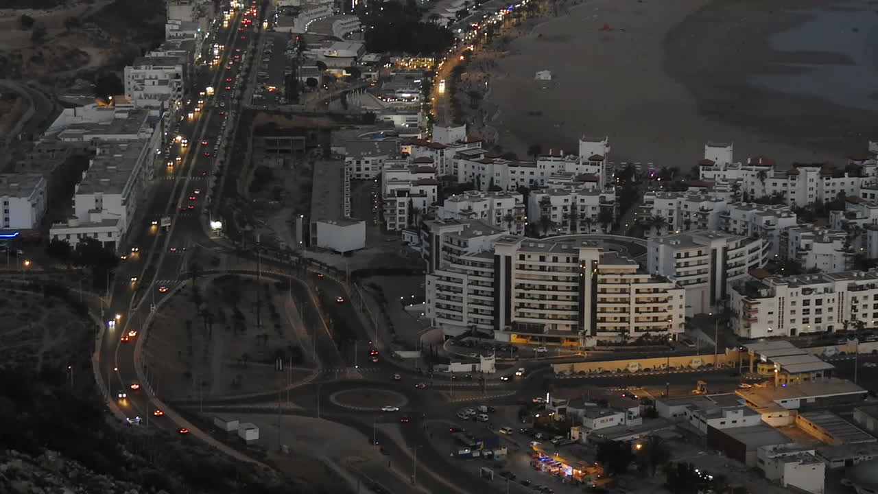 áfrica, marruecos, ciudad de agadir en la costa atlántica panorama