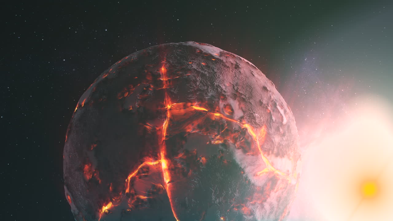 Exploding Planet in Space