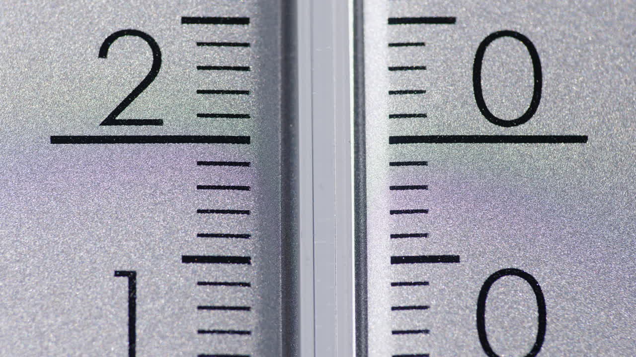 la escala del termómetro donde cambian las lecturas