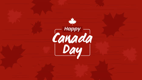 motion graphic of canada day lettering concept