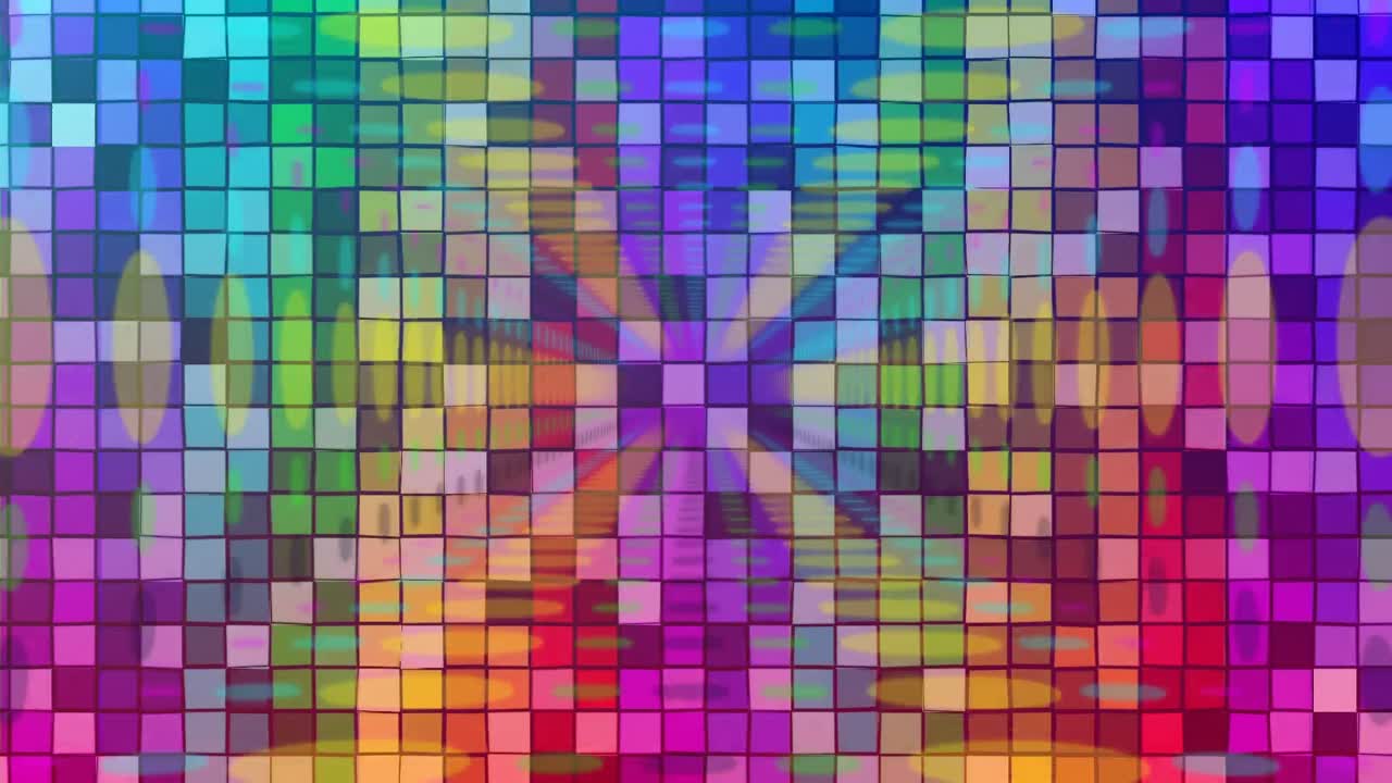 patrones coloridos de cuadrados y círculos