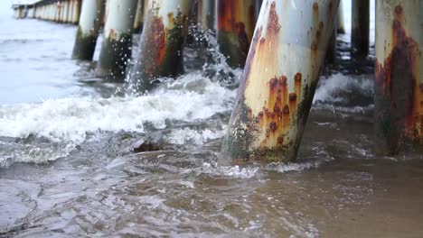 view of the sea. waves. coast. slow motion