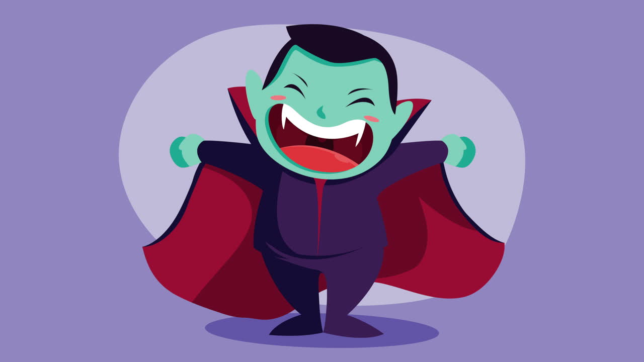 un niño lindo disfrazado de drácula.