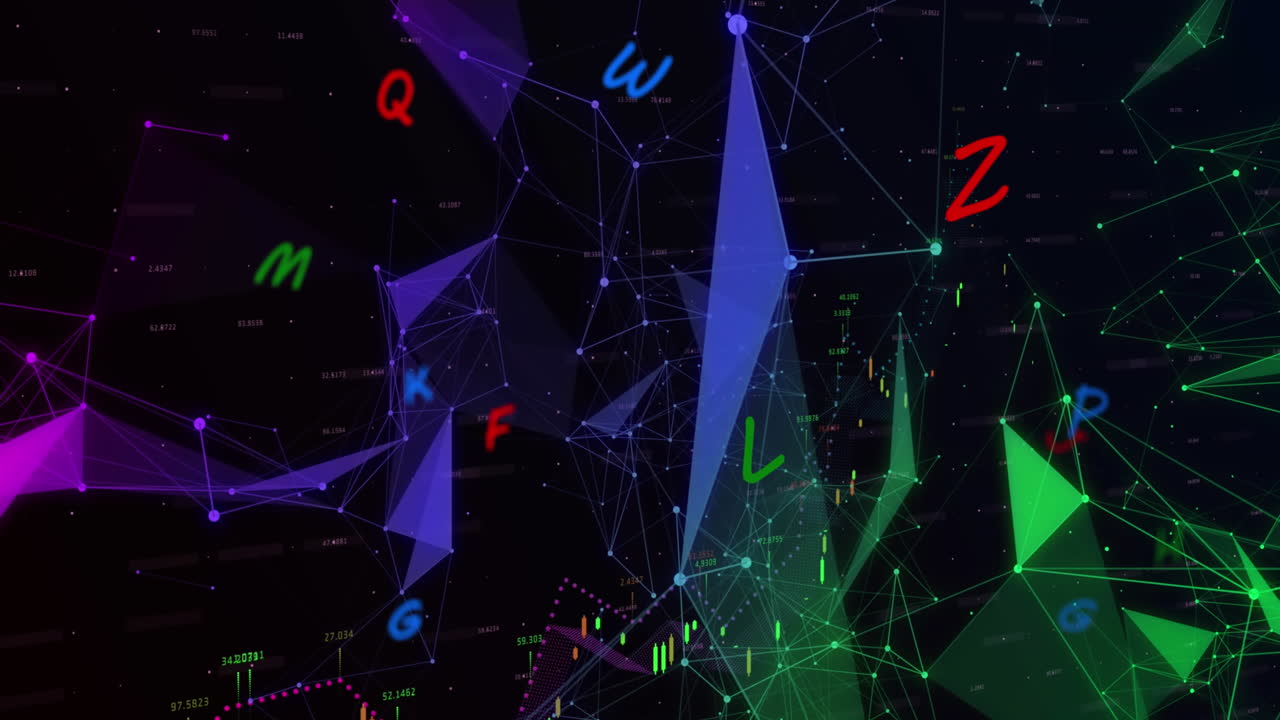 Animation der Verarbeitung von Finanzdaten
