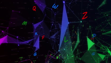 animación del procesamiento de datos financieros
