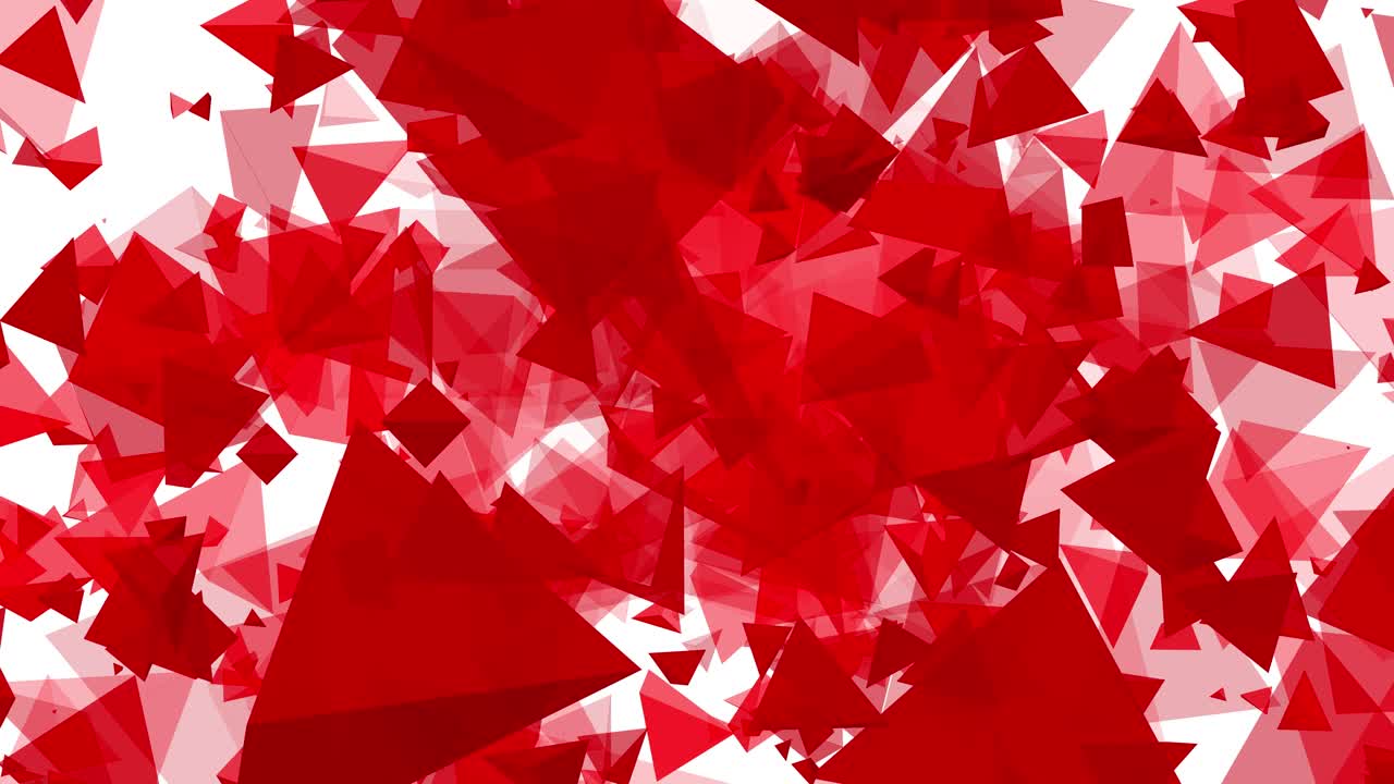 3d 애니메이션 삼각형 모양 피라미드 다각형 터 화면에 떠있는 화면 백색 배경에 시각 효과 소개 제목 모션 gfx 빨간색