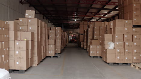 storage facility filled with hundreds of boxes