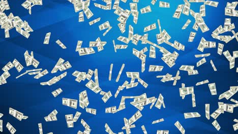 100 dollar bills flying up in looped animation. 4k alpha mask. stack of money