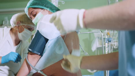 examen médico en el hospital