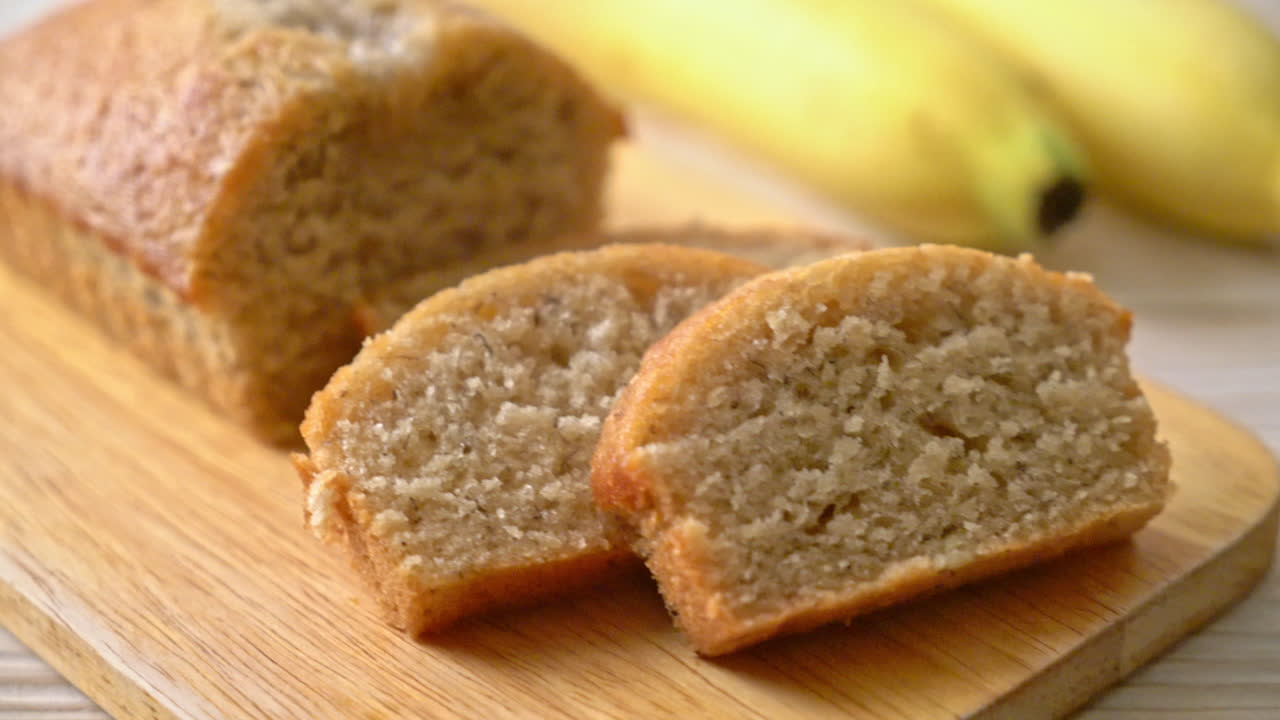 Homemade banana bread  or  banana cake sliced