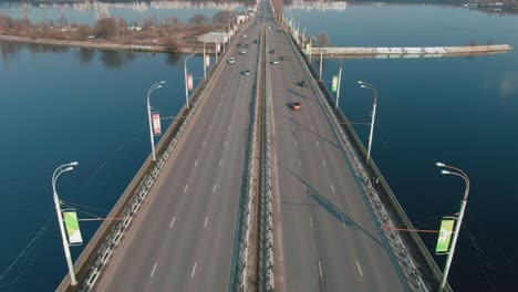 aerial view of a bridge over a river