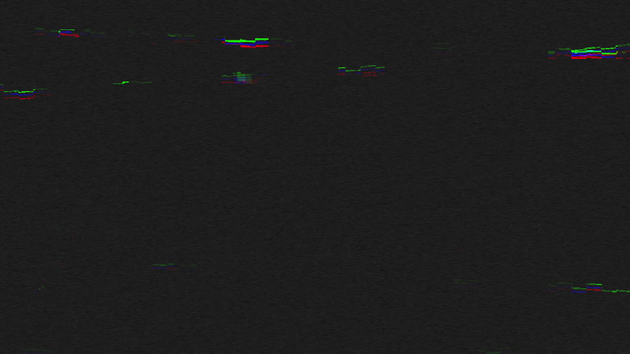 Glitch and noise television defects with artifacts