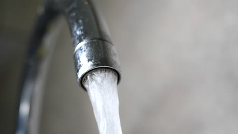 water flowing from a faucet