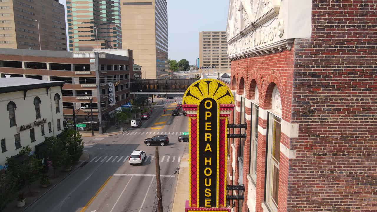 Aerial View of Opera House in City