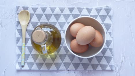 eggs and olive oil