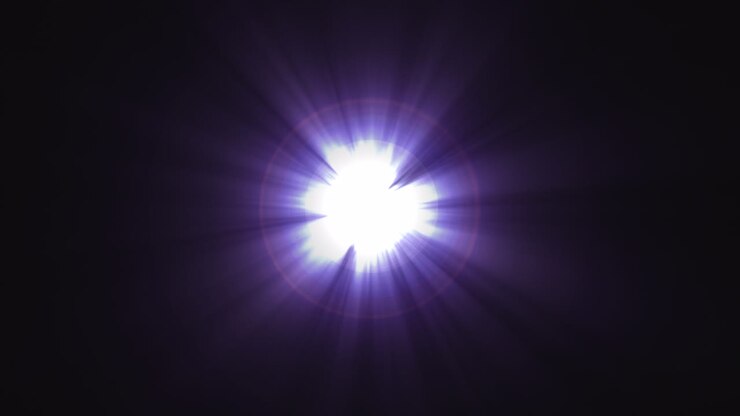 Animazione in loop di luce che emerge dall'oscurità: Blu