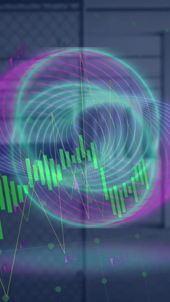 Animation of data processing over shapes