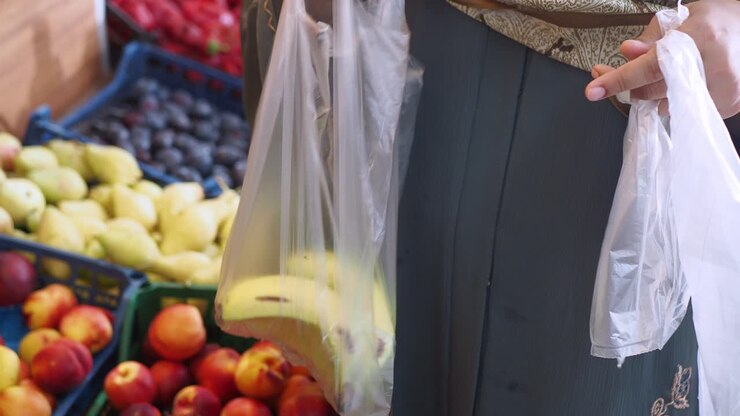 Woman shopping for fruit at the market