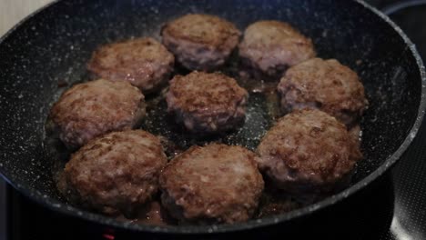 fried meatballs in a pan