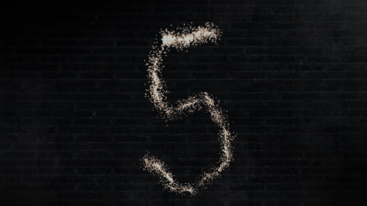 10에서 1까지의 반 ⁇ 이는 숫자의 카운트다운 애니메이션