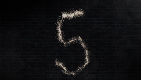animation of countdown from ten to one in sparling numbers