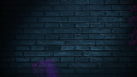 pink and purple paint on black brick wall