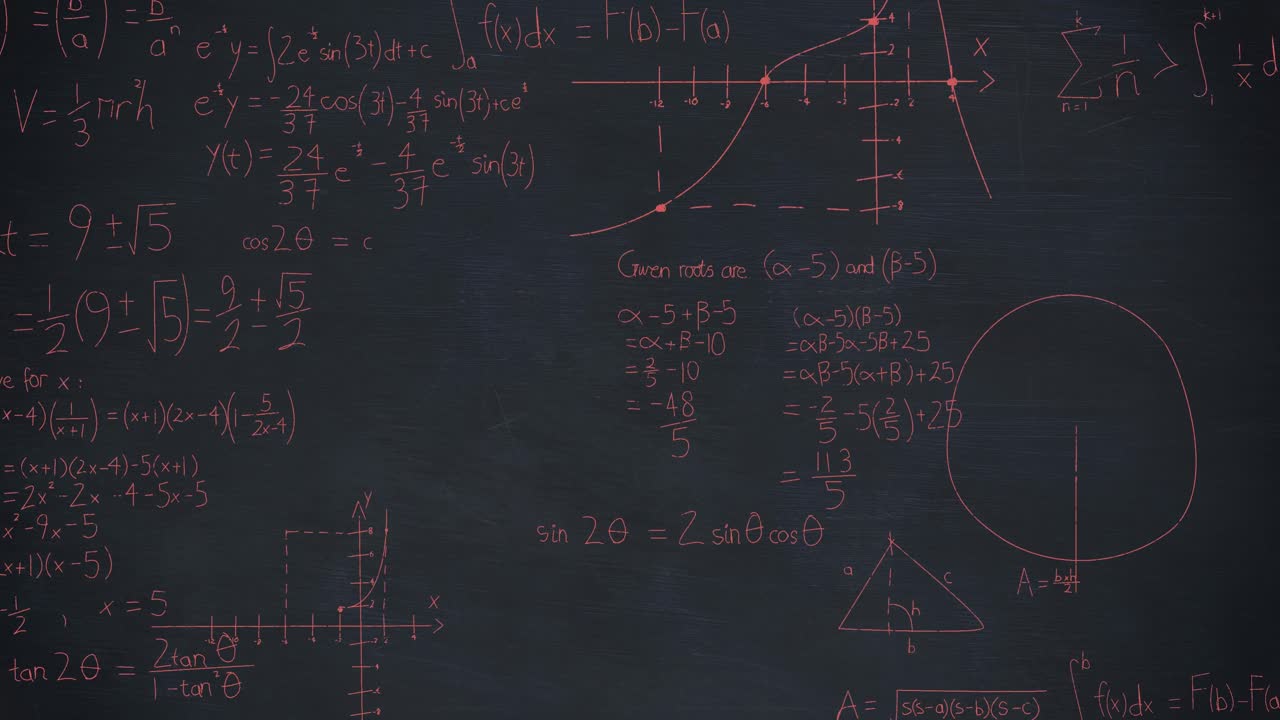 animación del procesamiento de datos matemáticos sobre un fondo gris