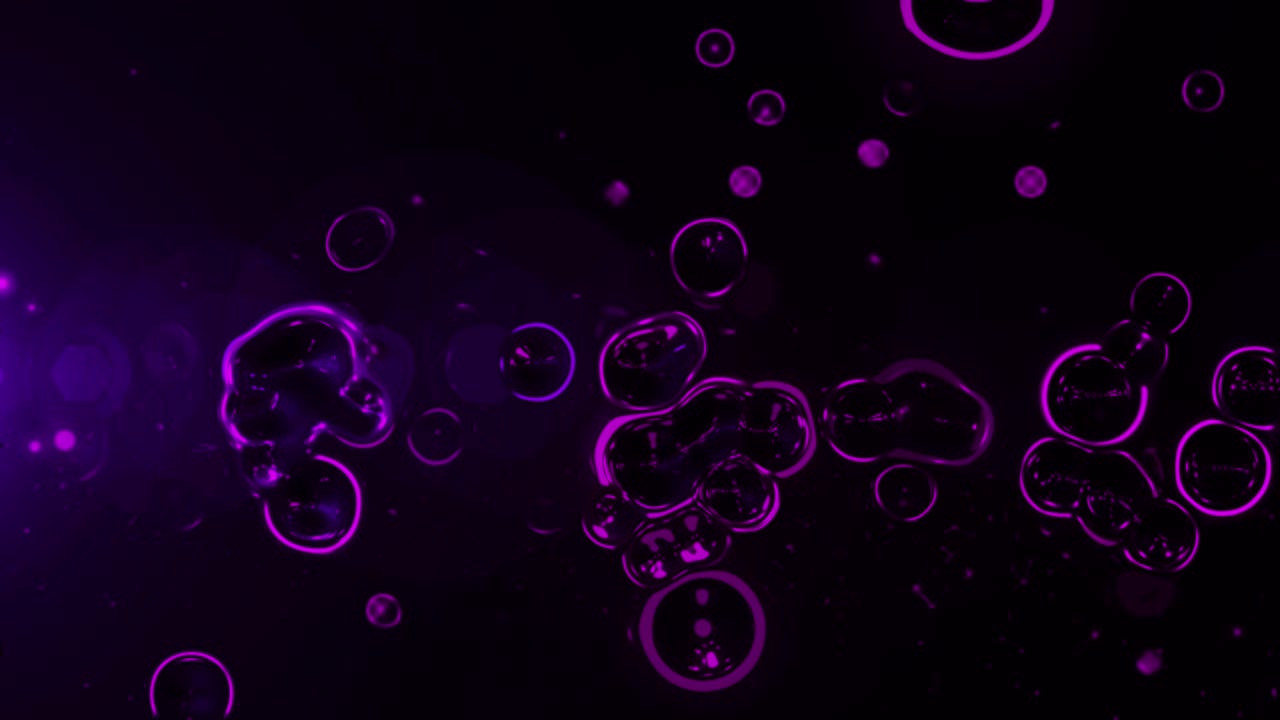4k Dark Purple Bubble Abstract Animation Background Seamless Loop.