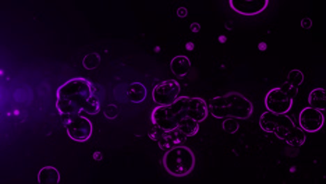 4k burbuja púrpura oscura fondo de animación abstracto bucle sin costuras.