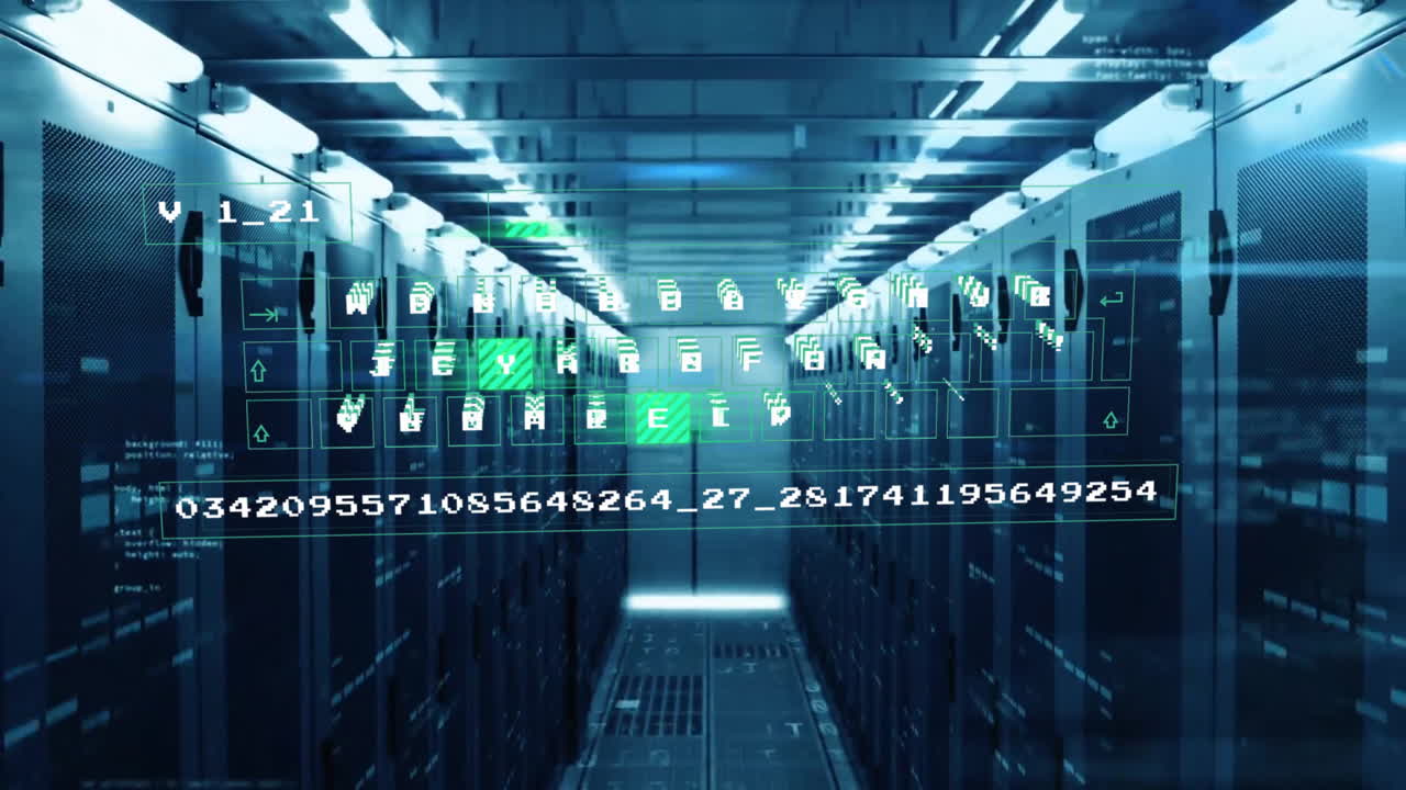 Animation of data processing over computer servers