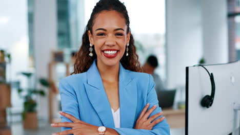 Face,-business-woman-and-smile-with-arms-crossed