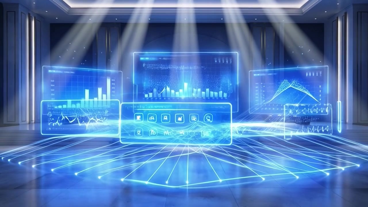 Futuristické rozhraní pro vizualizaci digitálních dat v moderním virtuálním studiu