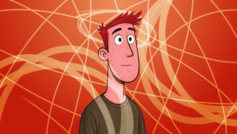 thoughtful man with halo