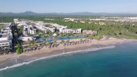 aerial shot of nickelodeon resort in punta cana, dominican republic