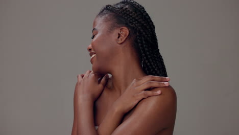 smiling black woman with braids