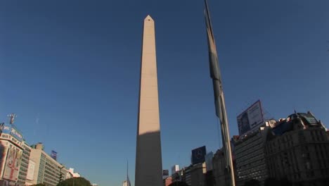 the monolith of buenos aires as seen from the base looking up