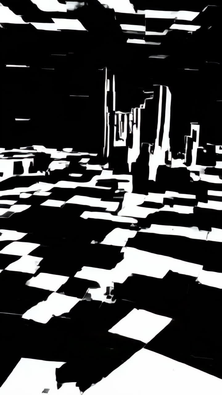 Abstract Geometric Cityscape