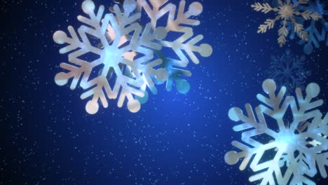 beautiful snowflake 3d concept animation loop