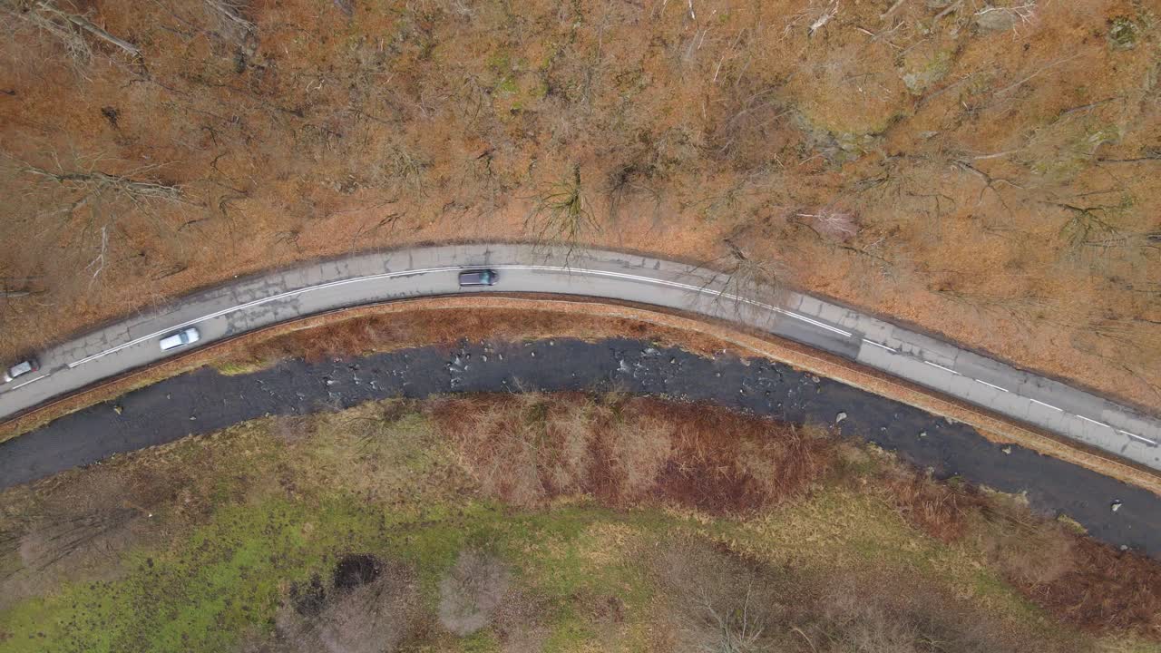montañas polacas, hermoso clima, disparo de drone