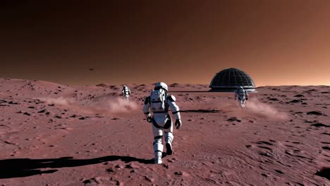los astronautas en marte