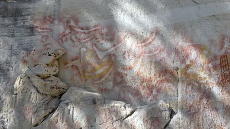 aboriginal cave painting rock art about dreamtime stories from indigenous australia first nation people