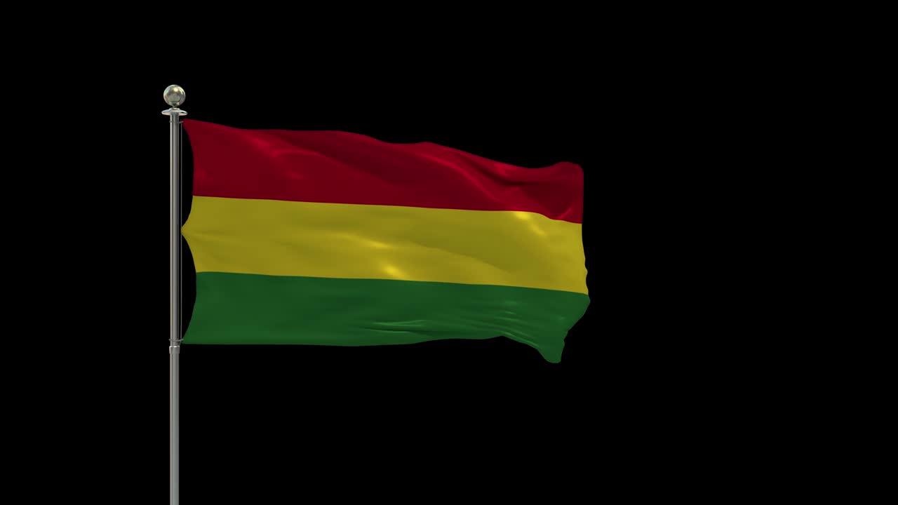 bolivia varias de las banderas ondeando la bandera nacional en el poste, la bandera de la mesa