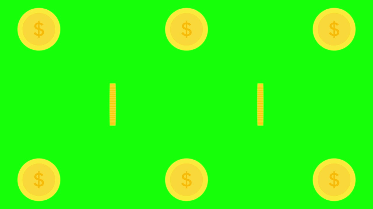 간단하고 귀여운 돈 애니메이션 : 달러 그린백
