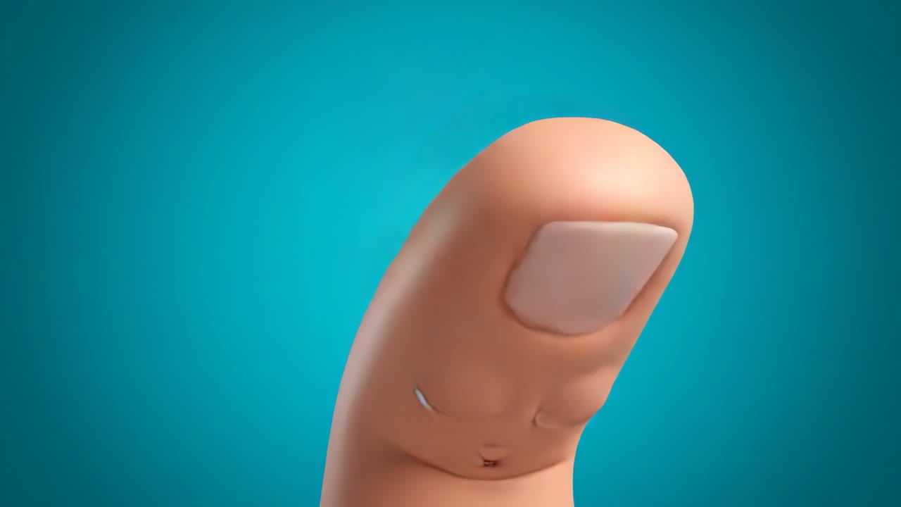 Cartoon thumb with a face