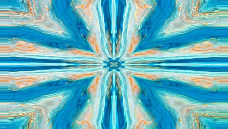único colorido fráctil caleidoscopio azul claro patrón de mármol movimiento de fondo.